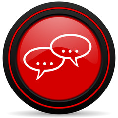 forum red glossy web icon