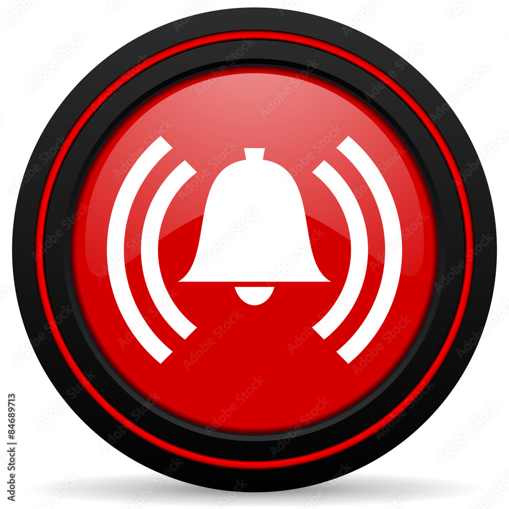 Aufkleber alarm red glossy web icon