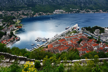 View of the old town of Kotor, Montenegro