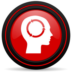 head red glossy web icon