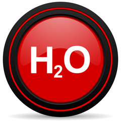 water red glossy web icon