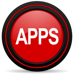 apps red glossy web icon