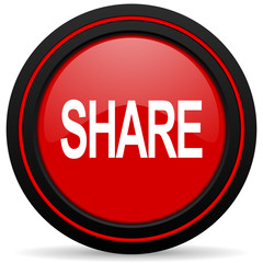 share red glossy web icon