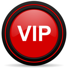 vip red glossy web icon