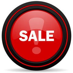 sale red glossy web icon