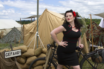 PinUp posing on Bike