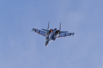 Russian aerobatic team "Russian Knights" performs at airshow 21