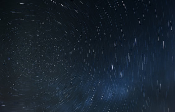 The rotation of the stars around the North Star