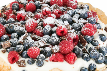 raspberry and blueberry toppings