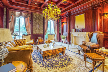 luxury living room interior and decoration