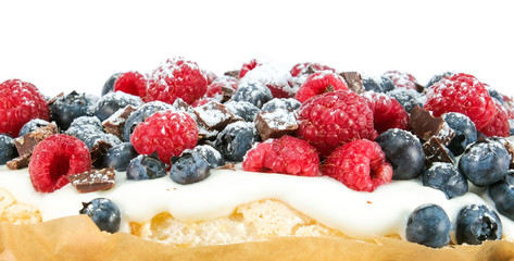 raspberry and blueberry cake