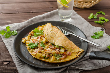 Country egg omelette