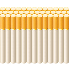 smoking line of cigarettes