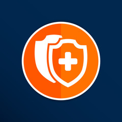 Vector Medical Shield Icon shield flat health cross medical