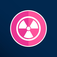 sign radiation vector icon caution nuclear atom power