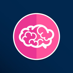 Brain icon mind vector medical brainstorm head human
