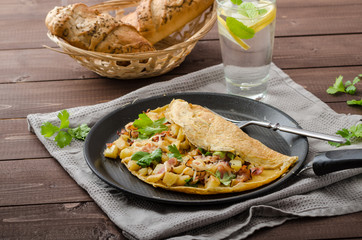 Country egg omelette