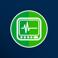 Vector Display with Cardiogram Icon