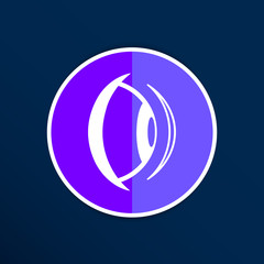 Eye icon vision view vector look see sight symbol