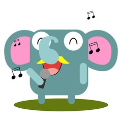 Cute Elephant sticker set