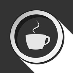 black icon with cup and stylized shadow