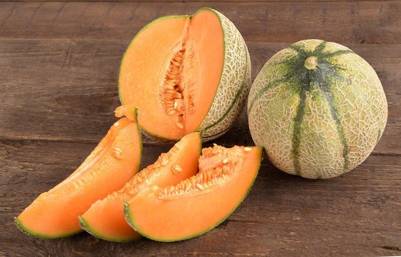 Cantaloupe melon and fragrant summer