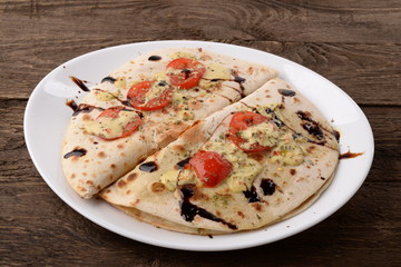 PIADINA SALAMI WITH TOMATO AND MOZZARELLA