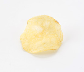 potato chips on white background