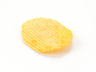 potato chips on white background