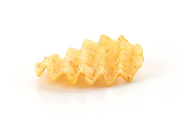 potato chips on white background