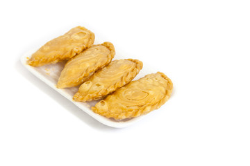 curry puffs isolated on a white background.