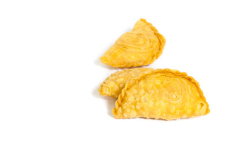 curry puffs isolated on a white background.