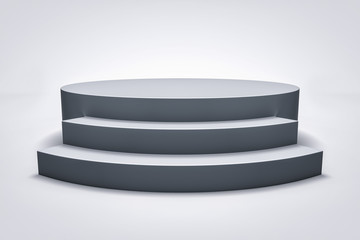 3D podium or stage background. Victory or success concept.