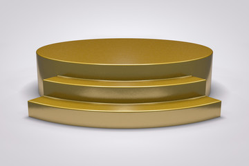 3D podium or stage background. Victory or success concept.