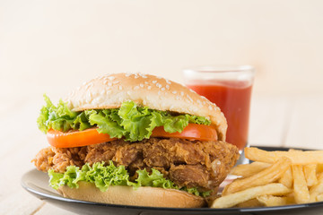crispy chicken burger