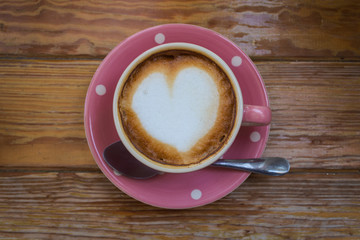coffee in pink cup