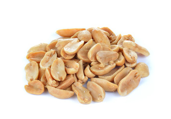 peanuts on white background