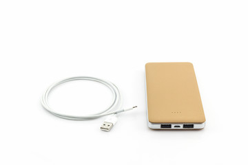 Golden powerbank.