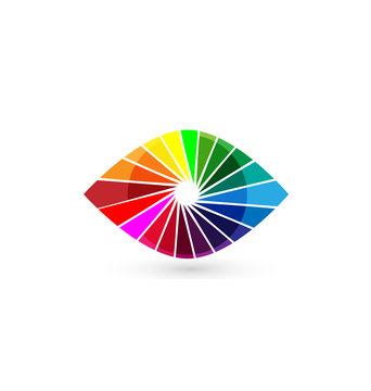 Eye vision colorful logo