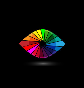 Eye vision colorful logo vector