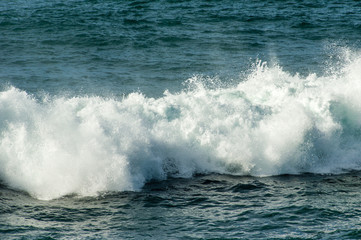 White water surf from ocean wave