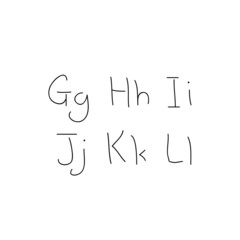  Letters of the alphabet written with pen
