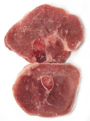 turkey steak on a white background