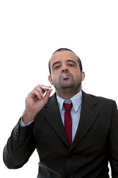 Businessman Smoking