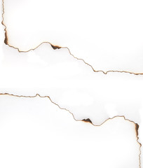 paper with burnt edges