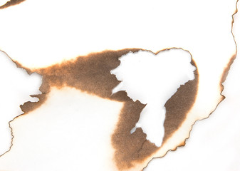 paper with burnt edges