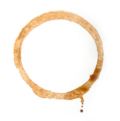 coffee stain on a white background