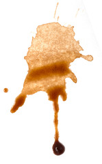 coffee stain on a white background