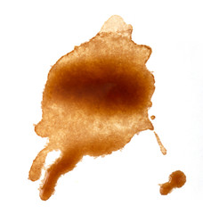 coffee stain on a white background