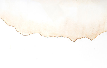 paper with charred edges